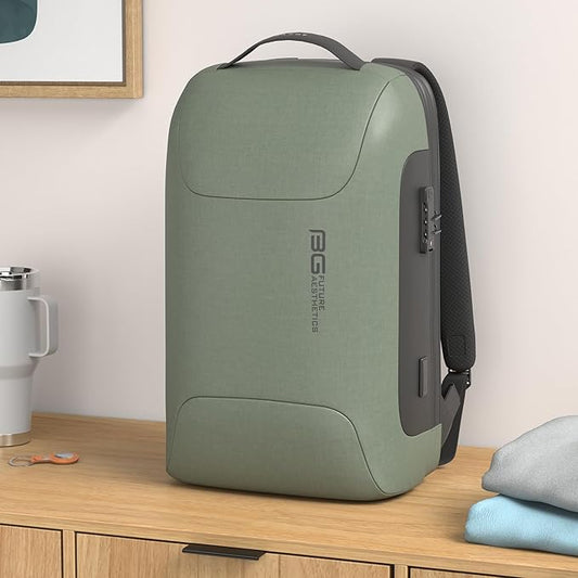 BANGE 15.6INCH Slim Laptop Backpack,Office Business Laptop with Lock, Anti Theft Travel Backpack with USB3.0 Charging Port for Men and Women…