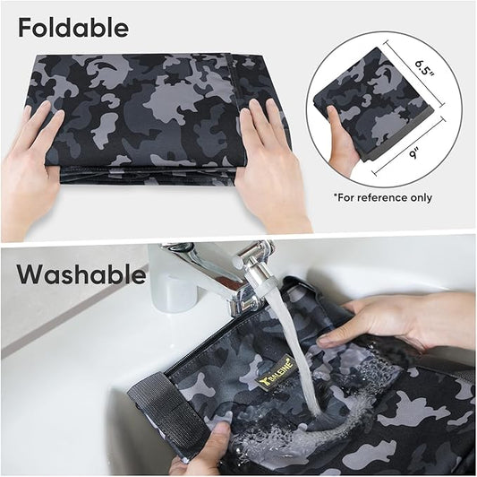 BALEINE Extra Large Storage Tote with Zippers & Carrying Handles, Heavy-Duty Oxford Fabric Moving Bags for Laundry, Space Saving, Storage, Grey Camouflage