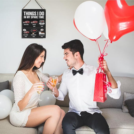 YCYD Family Wall Decor, Interesting Things i Do in My Spare Time Sign 8 x 10 Inches, Home Sign Wall Decor Car Guy Lovers Gift Home Boy lady Room Sign Decoration