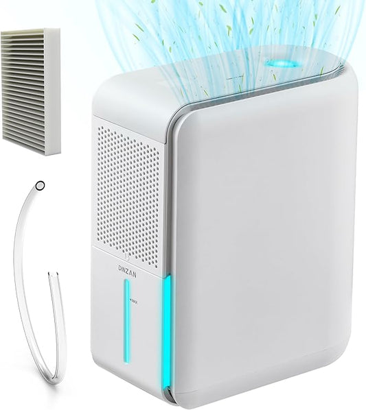 3 in 1 Dehumidifier, Humidifier & Air Filtration & aroma diffuser combo - 39Oz, Auto Humidity Control,Quiet, 27db,multifuctional colorful mist,for Bedroom/bathroom/home/basement/RV(350 sq.ft)