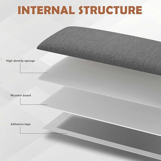 IFNOW Upholstered Wall Mounted Headboard, 3D Soundproof Wall Panels Peel and Stick Headboard for Full Size, Reusable and Removable Tufted Bed Headboard in Dark Grey(6 Panels, 10" x 24")