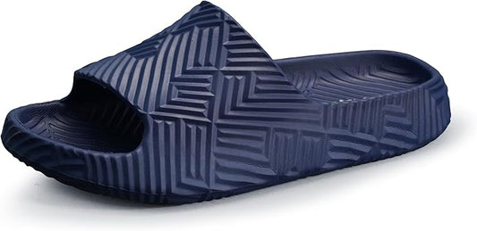 Weweya Slides for Women and Men - Bathroom Shower Shoes - Non Slip House Slippers - Lightweight Beach Sandals