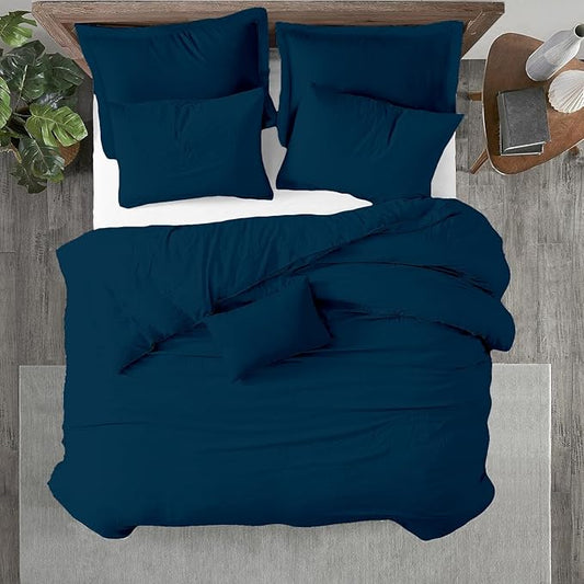 Kotton Culture 3 Pc Twin XL/Twin Duvet Cover Set-100% Egyptian Cotton Sateen 600 Thread Count Ultra Soft Premium Durable Comforter Cover Zipper Closure & Corner Ties- (Green Teal, 68" X 90")