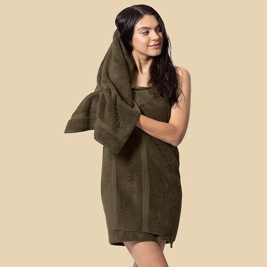 Chakir Turkish Linens 100% Cotton Premium Turkish Towels for Bathroom | 16'' x 30'' (4-Piece Hand Towel, Cocoa)