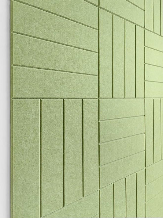 Felt Bulletin Board Tiles | Modern Cork Board Alternative | Large Cork Boards for Walls | Aesthetic Felt Wall Panels for Office & Home Decor | Pinboard & Photo Board (12-Pack) | Spring Green