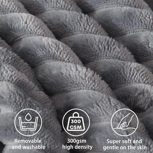 Headboard Wedge Pillow + A Long Neck Roll Pillow Body Pillow,Large Headboard Pillow with Removable Cover (Blue-Gray, Twin:39x8x20 inches)