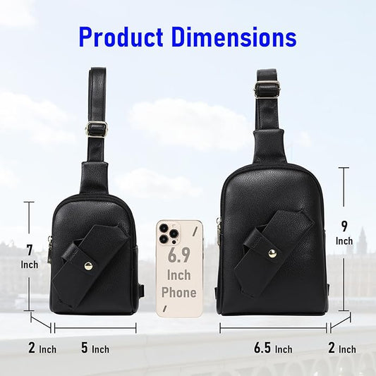 INICAT Travel Small Crossbody Sling Bags Women Cross Body Purses Passport Holder Vegan Leather Fanny Packs Birthday Gifts