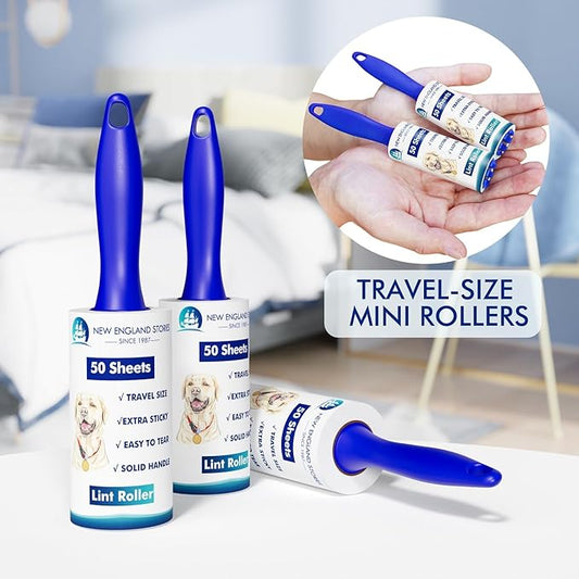 200 Sheets Mini Lint Rollers for Travel - Set of 4 Small-Sized Lint Removers Designed for Convenient Portability, Ideal for Removing Pet Hair and Debri