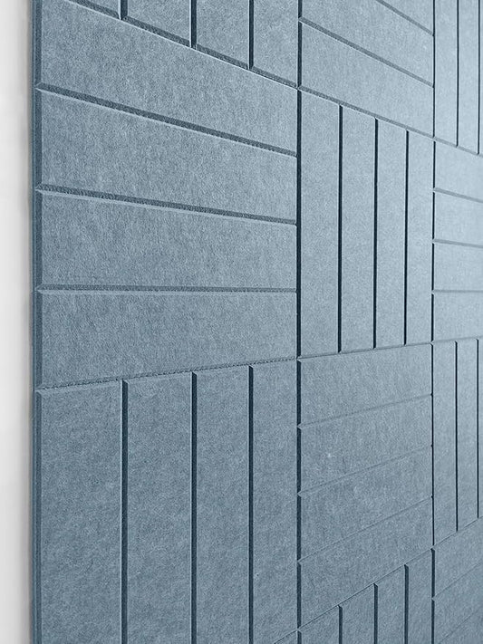 Felt Bulletin Board Tiles | Modern Cork Board Alternative | Large Cork Boards for Walls | Aesthetic Felt Wall Panels for Office & Home Decor | Pinboard & Photo Board (12-Pack) | Gray Blue