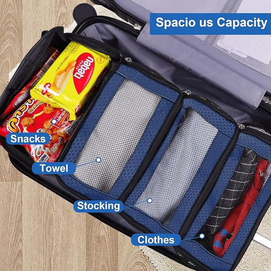 Suitcase Organizer, Travel Luggage Organizer Portable Hanging Travel Shelves Collapsible Hanging Packing Cubes for Carry on Suitcase
