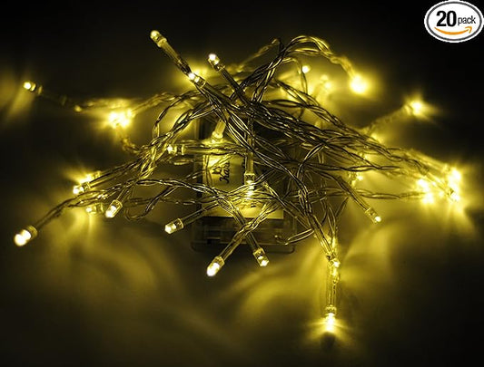 Karlling Battery Operated Warm White 40 LED Fairy Light String Xmas Party Decoration(Warm White,20 Pack)