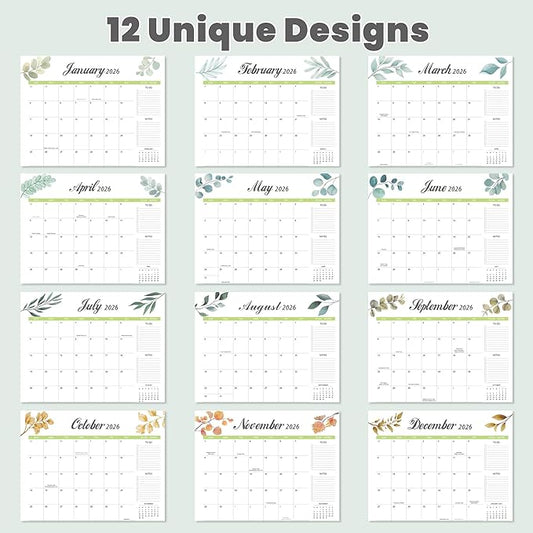 Desk Calendar 2026-2027 with Desk Mat – 22" x 17" Large Desk Pad Calendar Runs from January 2026 to June 2027, Office Supplies Desktop Monthly Calendar for Home & Office