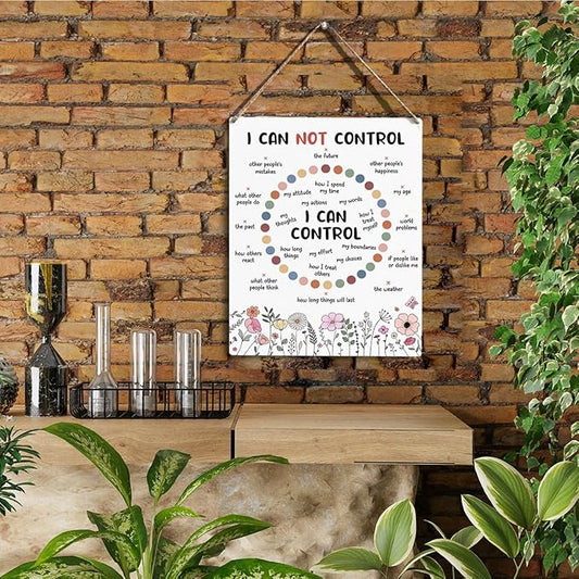 Mental Health Decor, Psychotherapy Sign Counselor Office Decor, Wall Art Wooden Hanging Plaque 10 x 8 Inch, for Office Bedroom Living Room Home Gifts