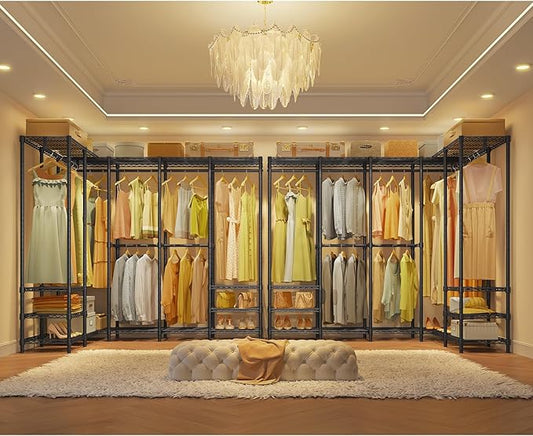 VIPEK V60 Extra Large Portable Closet Rack Heavy Duty Clothing Rack for Hanging Clothes Freestanding Wardrobe, Metal Closet for Bedroom Storage and Organizer, Load 1620lbs, Black