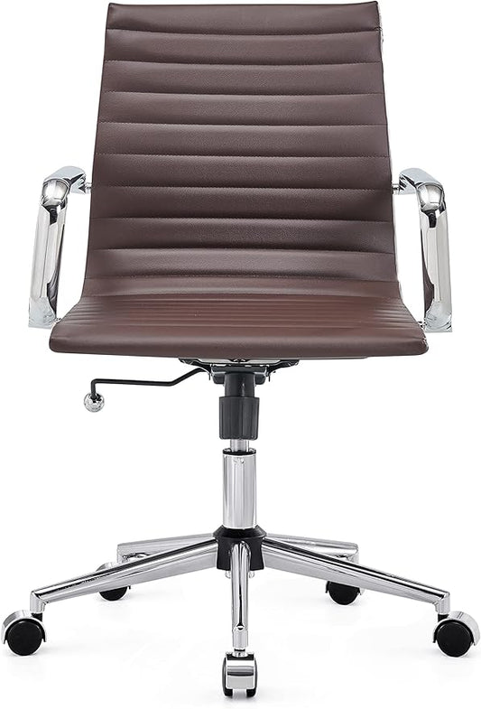 Chair, Desk Computer Chair ,with Armrests ,Ergonomic Office Chair for Home and Office, 17.32 x 22.83 x 35.43 inches, Multiple Colors (Brown)