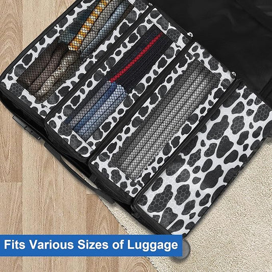 Suitcase Organizer, Travel Luggage Organizer Portable Hanging Travel Shelves Collapsible Hanging Packing Cubes for Carry on Suitcase