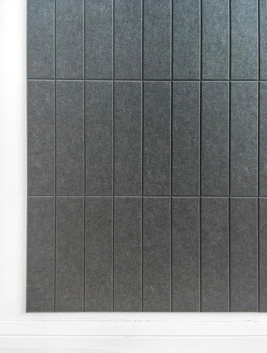 Felt Bulletin Board Tiles | Modern Cork Board Alternative | Large Cork Boards for Walls | Aesthetic Felt Wall Panels for Office & Home Decor | Pinboard & Photo Board (24-Pack) | Gray Black