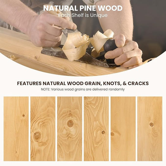 Dreamland Fireplace Mantel - Wall-Mounted Mantles for Over Fireplace - Farmhouse Fireplace Mantle Shelves - Handcrafted Wood Fireplace Mantels - Floating Fireplace Mantel 48 X 8 X 5 - Natural
