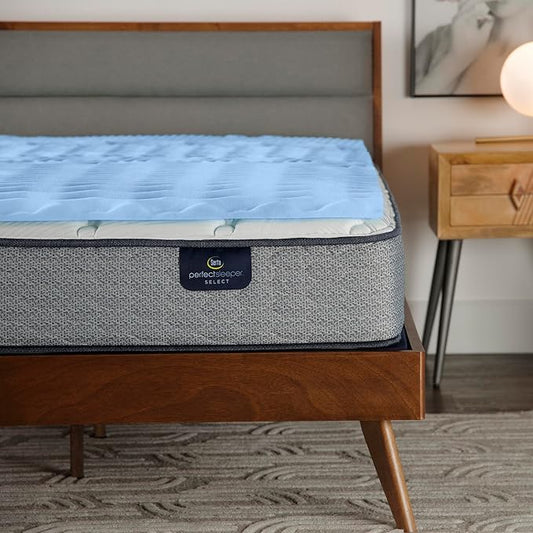 Serta Comfort Zone Cooling Memory Foam Mattress Topper, 1.5 Inch, Twin XL