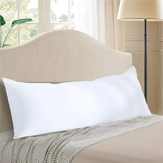 EVOLIVE Ultra Soft Microfiber 21"x54" Long and Full Body Pillow Insert Pregnancy Pillow (21"x54" Body Pillow)
