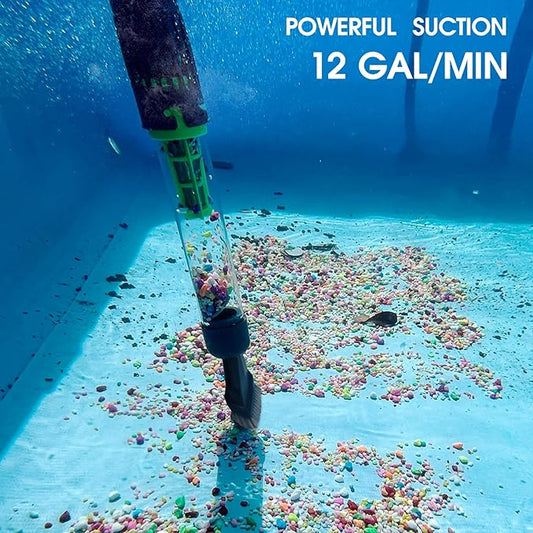 All in ONE Rechargeable Pool & Spa Vacuum 90 Mins Working for Hot Tub, Small Above Ground&Inground Pool, Magnetic Drive Tech, Spa Skimmer Net, Brush,25µm Ultra Fine Mesh Filter