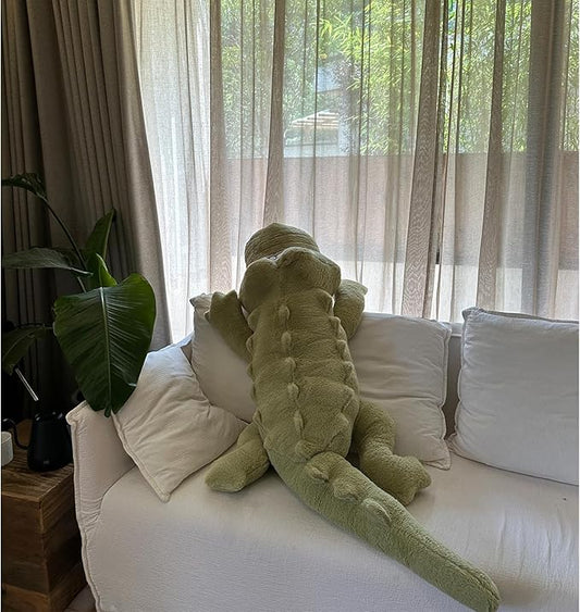 Hofun4U Alligator Plush Pillow, 67 inch Alligator Stuffed Animal, Home Decoration Christmas Valentine’s Birthday Gift for Boys Girls Adults Kids (Green)