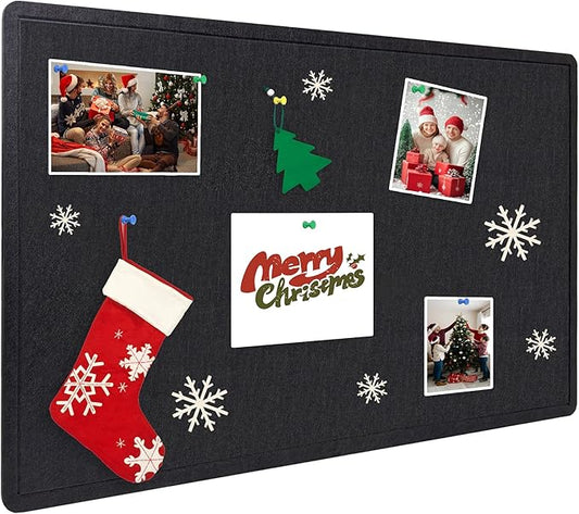 Large Bulletin Board - Foldable 24x17 Inches Cork Board Alternative, Self-Adhesive Felt Bulletin Board for Wall, Home Office Classroom Decor