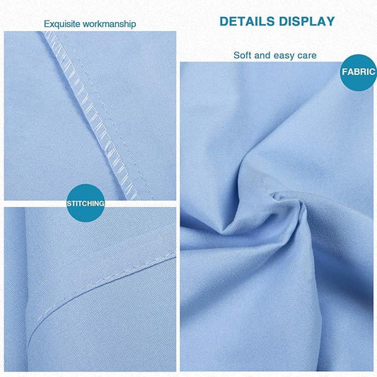 FLXXIE Microfiber Pillow Cases Queen Size Set of 2, Soft Pillowcases with Envelope Closure, Wrinkle Resistant Pillow Covers, 20x30, Sky Blue