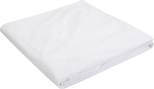 Amazon Basics Waterproof 18 inch Mattress Protector Twin Size, Breathable, Machine Washable, White