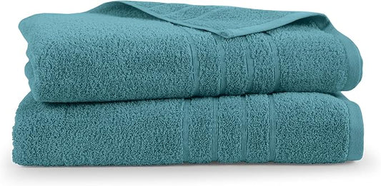 Martex 2-Pack Ultimate Performance Bath Sheet Set – 100% Cotton – 33” x 65” – Extra Large Bath Towels – Versatile – Low-Linting – Supersoft Bathroom Set – Super Absorbent – Easy Care – Larkspur Teal