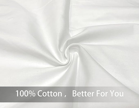 iMaylex Soft 100% Egyptian Cotton Zipper Pillow Case, Cozy and Lightweight Pillowcase, Easy Care, White, Body, 20" x 54"