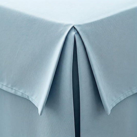 600TC -Dorm Bed Skirt - Split Corner Tailored Dorm Sized Bed Skirt - Dorm Room Essentials - Dorm Bed Skirt 100% Egyptian Cotton - Dorm Décor Bed Skirt Twin XL - 28" Drop (French Blue, Solid)