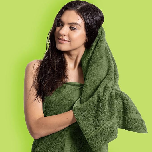 Chakir Turkish Linens | Hotel & Spa Quality 100% Cotton Premium Turkish Towels | Soft & Absorbent (6-Piece Hand Towels, Moss)