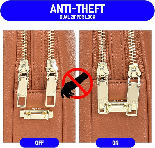 INICAT Travel Small Crossbody Sling Bags Women Cross Body Purses Passport Holder Vegan Leather Fanny Packs Birthday Gifts