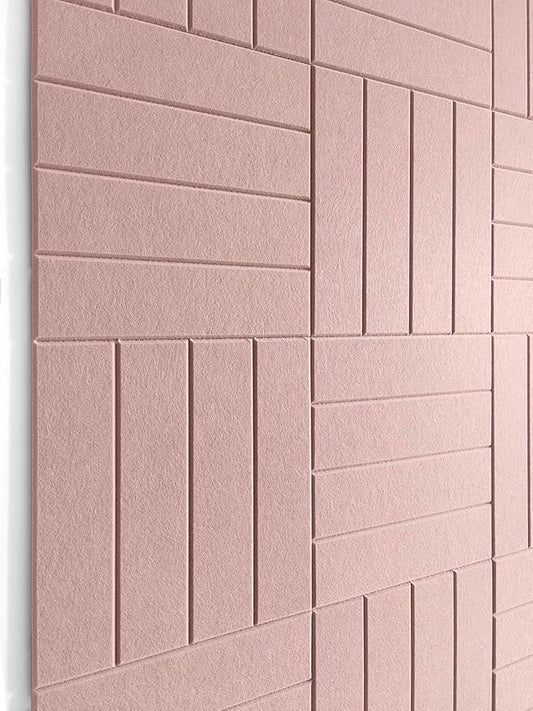 Felt Bulletin Board Tiles | Modern Cork Board Alternative | Large Cork Boards for Walls | Aesthetic Felt Wall Panels for Office & Home Decor | Pinboard & Photo Board (12-Pack) | Pink