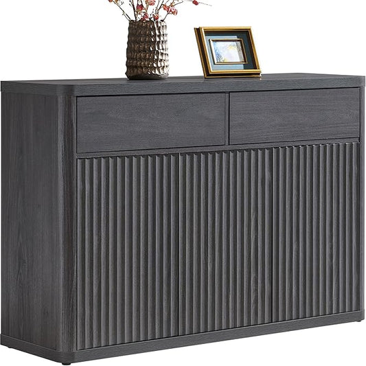 SICOTAS Buffet Cabinet with Storage - Storage Cabinet Sideboard with Doors & Shelves Accent Credenza Buffet Table with 2 Drawer Buffets & Sideboards for Living Room Dining Room Kitchen Entryway Office