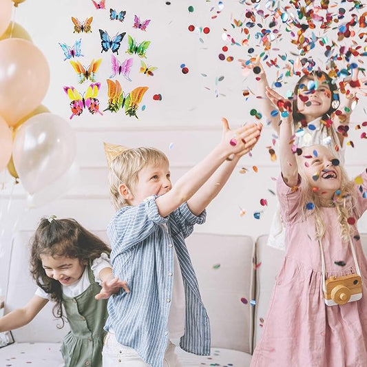 Butterfly Wall Decor 24/48 PCS, 3D Butterflies Stickers for Party Decorations with Magnets (Swallow, 24)
