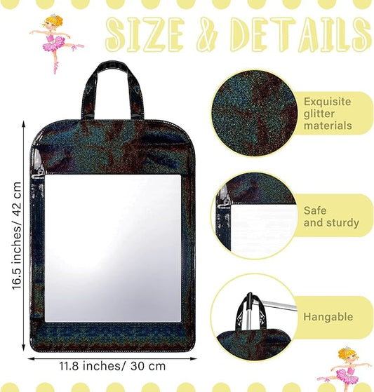 Travel Hanging Mirror Portable 16.5 x 11.8 Inch Shatterproof Back Door Hanging Makeup Mirror Wall Mounted for Camping, Dorm, Hiking, Backpacking, Dancers Event