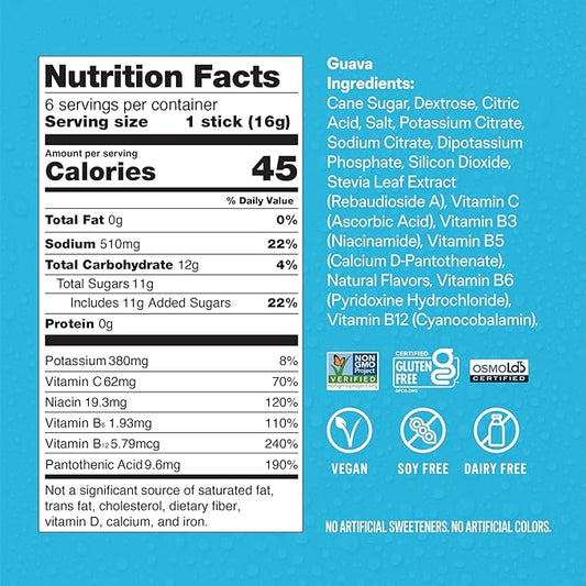 Liquid I.V.® Hydration Multiplier - Guava | Electrolyte Powder Drink Mix | 1 Pack (16 Servings)