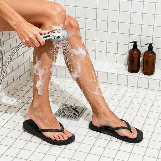 STQ Shower Shoes Women Quickly Dry Arch Support Flip Flops Non Slip Beach Pool Dorm Thong Sandals with Drain Holes