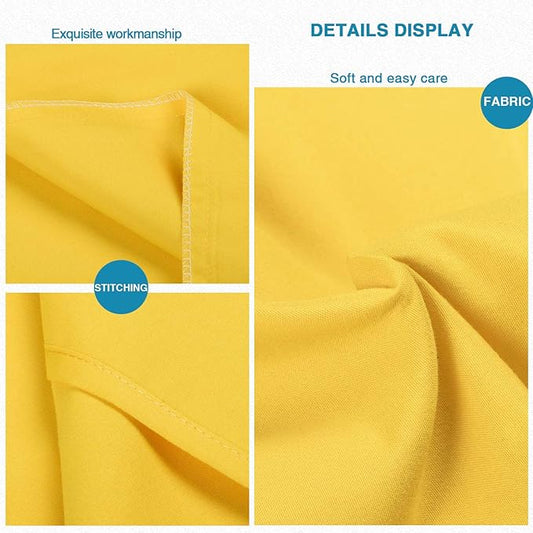 FLXXIE Microfiber Pillow Cases Queen Size Set of 2, Soft Pillowcases with Envelope Closure, Wrinkle Resistant Pillow Covers, 20x30, Yellow