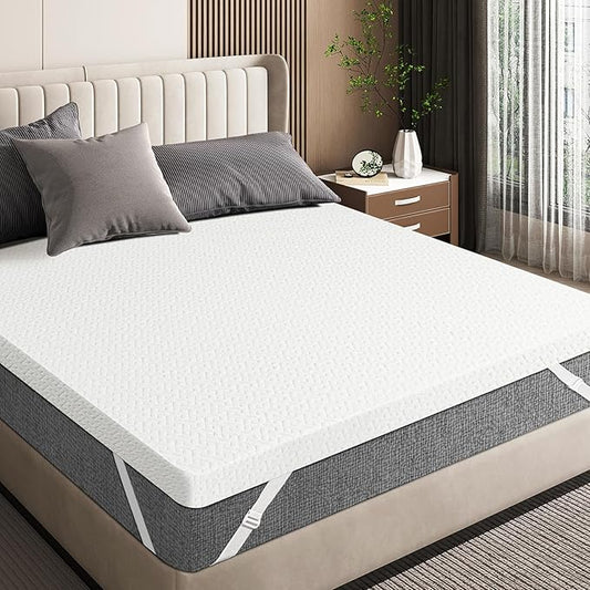 California King 4 Inch Gel Memory Foam Mattress Topper with Removable & Washable Breathable Bamboo Cover, CertiPUR-US Certified
