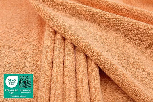 American Soft Linen Oversized Bath Sheet 40x80 Extra Large for Bathroom, 600 GSM 100% Cotton Turkish Jumbo Bathsheet Towels for Adults Malibu Peach Bath Sheet