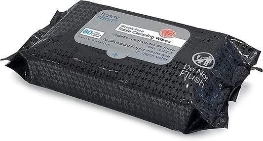 Table Top And Counter Cleaning Wipes Pack of 12 Pouches Containing 80 Count 10.5" x 7.75" Pre-Moistened Wipes With High Shine Formula Perfect For Use at Home or Restaurants Clinics, Office