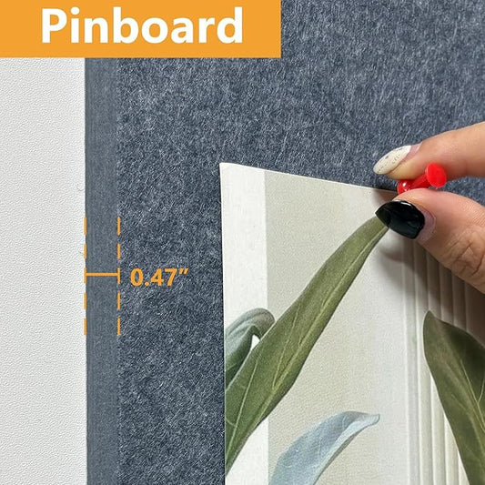 Thick Cork Board Tiles for Wall with Push Pins, 36"x24"x0.47" Bulletin Board Sets, Self-Adhesive Pin Board | Magrowill 6 Packs Felt Panels for Office Home Classroom Dorm