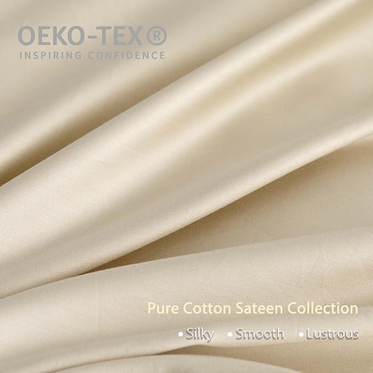 HeimenAogo 600TC Egyptian Cotton Duvet Cover Full Size Sateen Weave, Silky Soft and Breathable Bedding Set with Zipper Closure, Long Staple Cotton Bed Linen Linen Grey 3Pcs (80"×90")