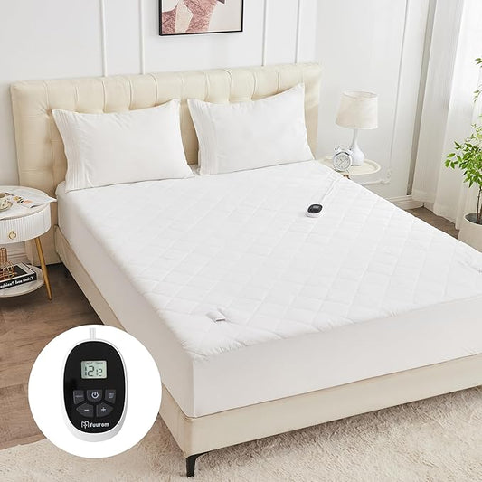 Heated Mattress Pad Twin XL 39"×80", Bed Warmer with Memory&Preheat Functions, Electric Mattress Pad Single Control 12 Heat Settings 12-Hour Auto Off Extra Long Cord Fits 18-24" Deep Pocket