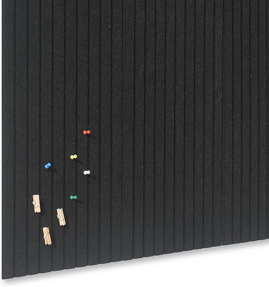 Large Black Cork Board Alternative-12 Pcs Self-Adhesive Felt Bulletin Board Tiles, Felt Pin Board Cork Board Tiles for Home Office Wall Decor, Tack Board 47"x35"