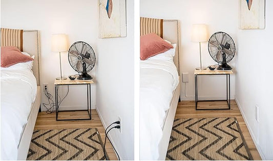 Sleek Socket Original & Patented Ultra-Thin Outlet Concealer With Cord Kit, Flat Extension With Multi Outlets Power Strip, Ideal for Home Improvement, Hide Bulky and Messy Cords