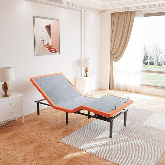 ESHINE Adjustable Bed Frame Smart Bed - Ergonomic Electric Bed Base, Foot & Head Incline, APP Control, Wireless Remote, Zero Gravity, Anti-Snore, Twin XL, 2000 Series